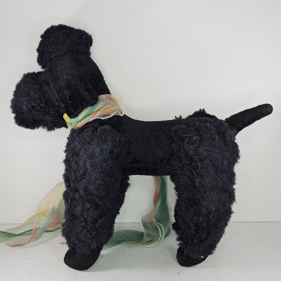 Vintage Steiff Snobby Black Poodle Plush Toy With Scarf 14" AS IS READ - Picture 4 of 9